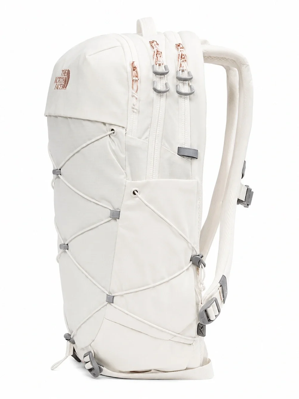 The North Face Borealis Luxe Backpack Gardenia White Burnt Coral Metallic